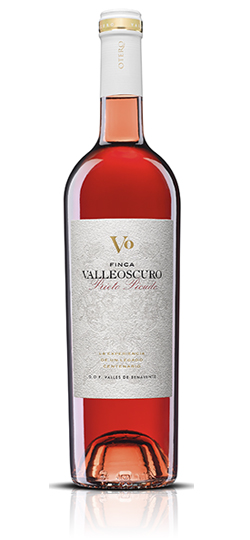 Botella de vino Valleoscuro rosado Prieto Picudo de Bodegas Otero